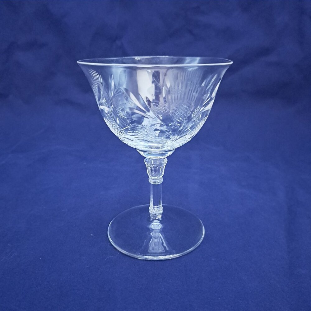 Rock Sharpe RKA5-1 Crystal Champagne Coupe Thistle Design